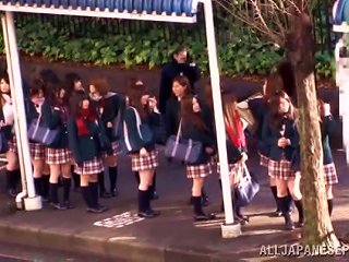 Young Japanese Girl In School Uniform Gets Penetrated By A Male In A School Setting