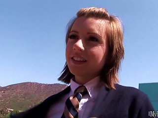 Lexi Belle Acts As A Young Woman In Her Twenties, Dressed In Schoolgirl Attire, In A Steamy Video